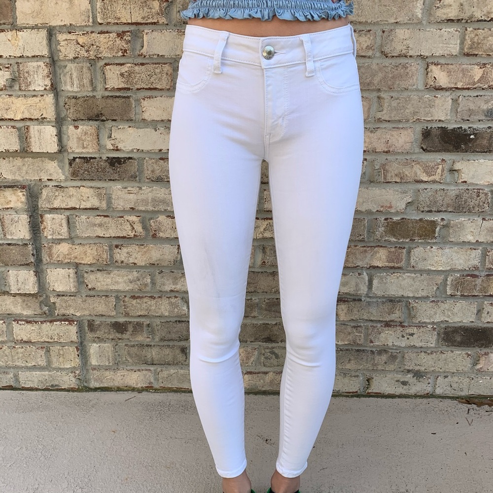 [american eagle] white skinny jeans